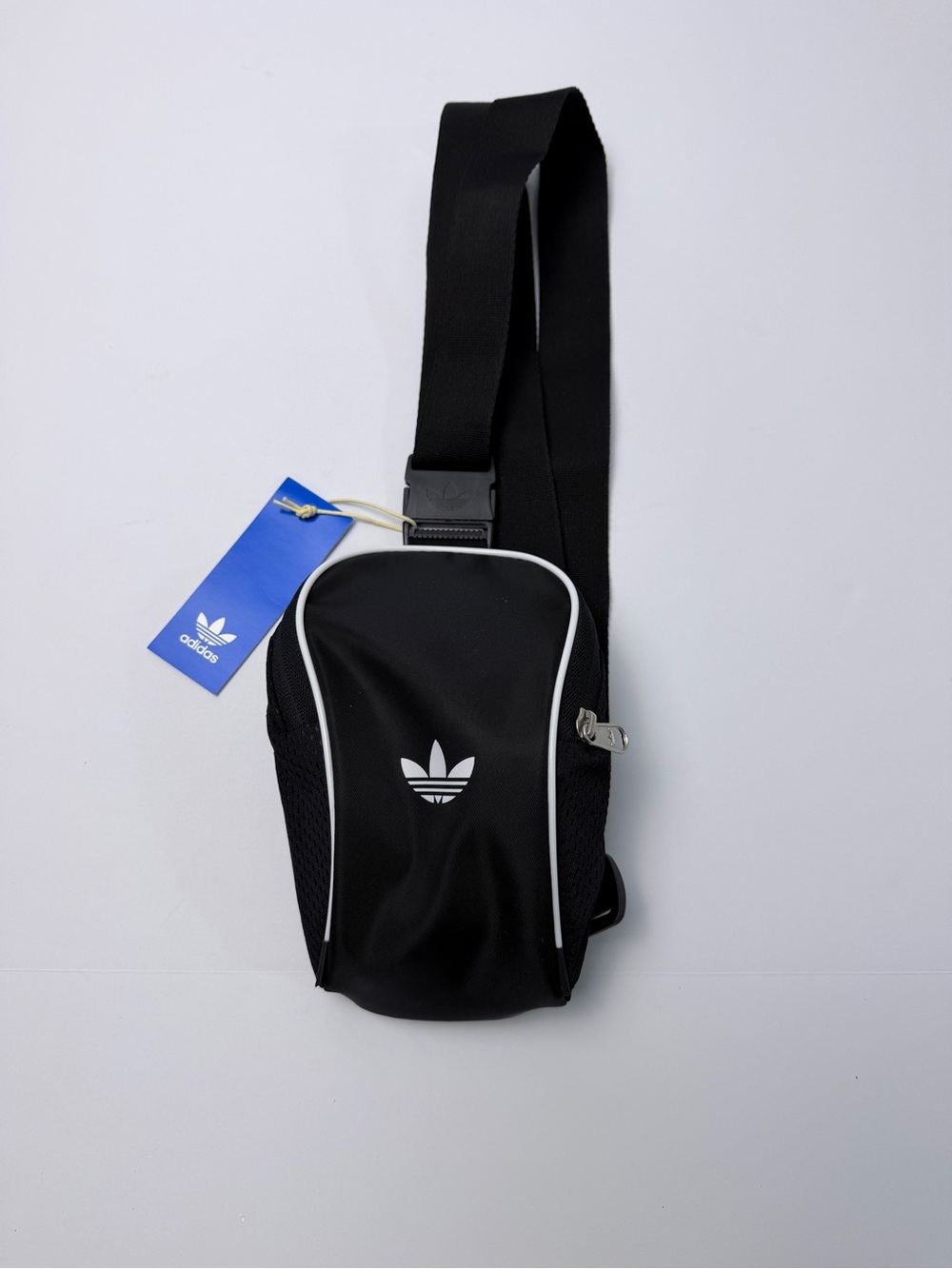 Adidas Originals Trefoil Sling Bag Crossbody Shoulder Pack Black NWT JD5570